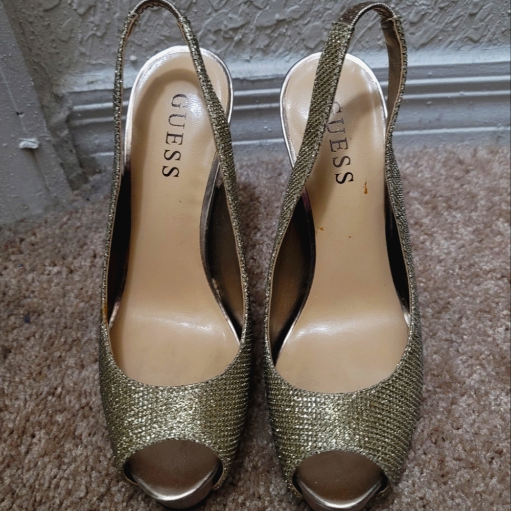 Guess Gold Heels